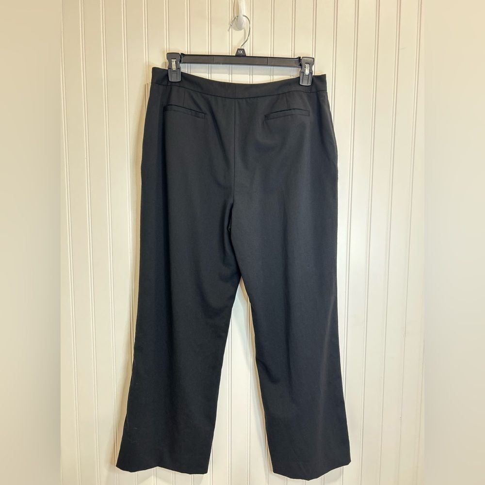 Brooks Brothers women Black Pants size 12 98% wool 2 % spandex work offfi